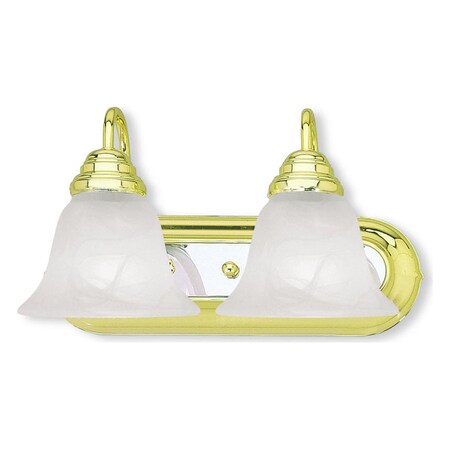 Livex Lighting 1152-25 Transitional Light Bath Vanity from Collection in Two-Tone Finish, Polished Brass w/Chrome